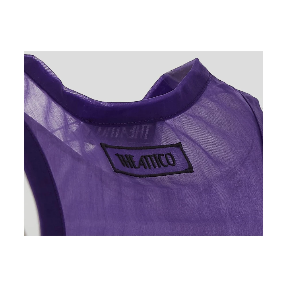 The Attico Nylon Tank Top Purple Dames