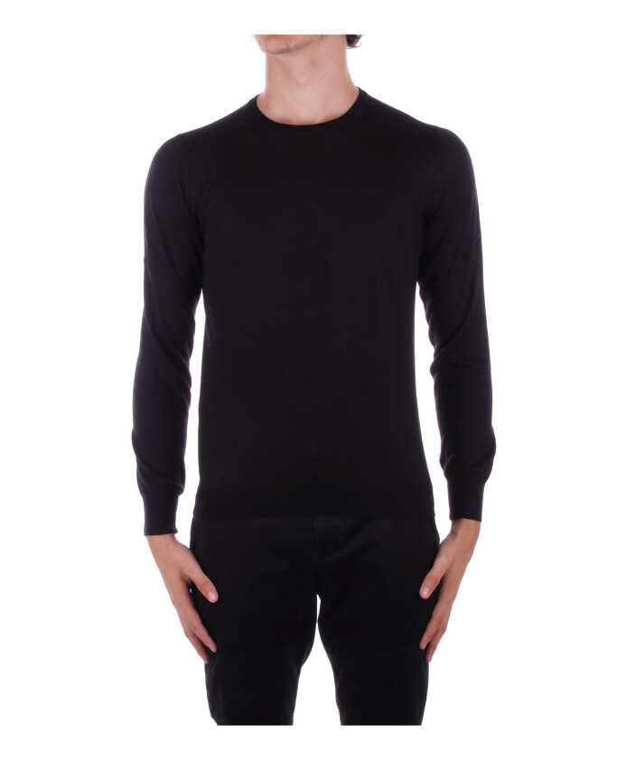 pull-noir-melange-soie-et-laine