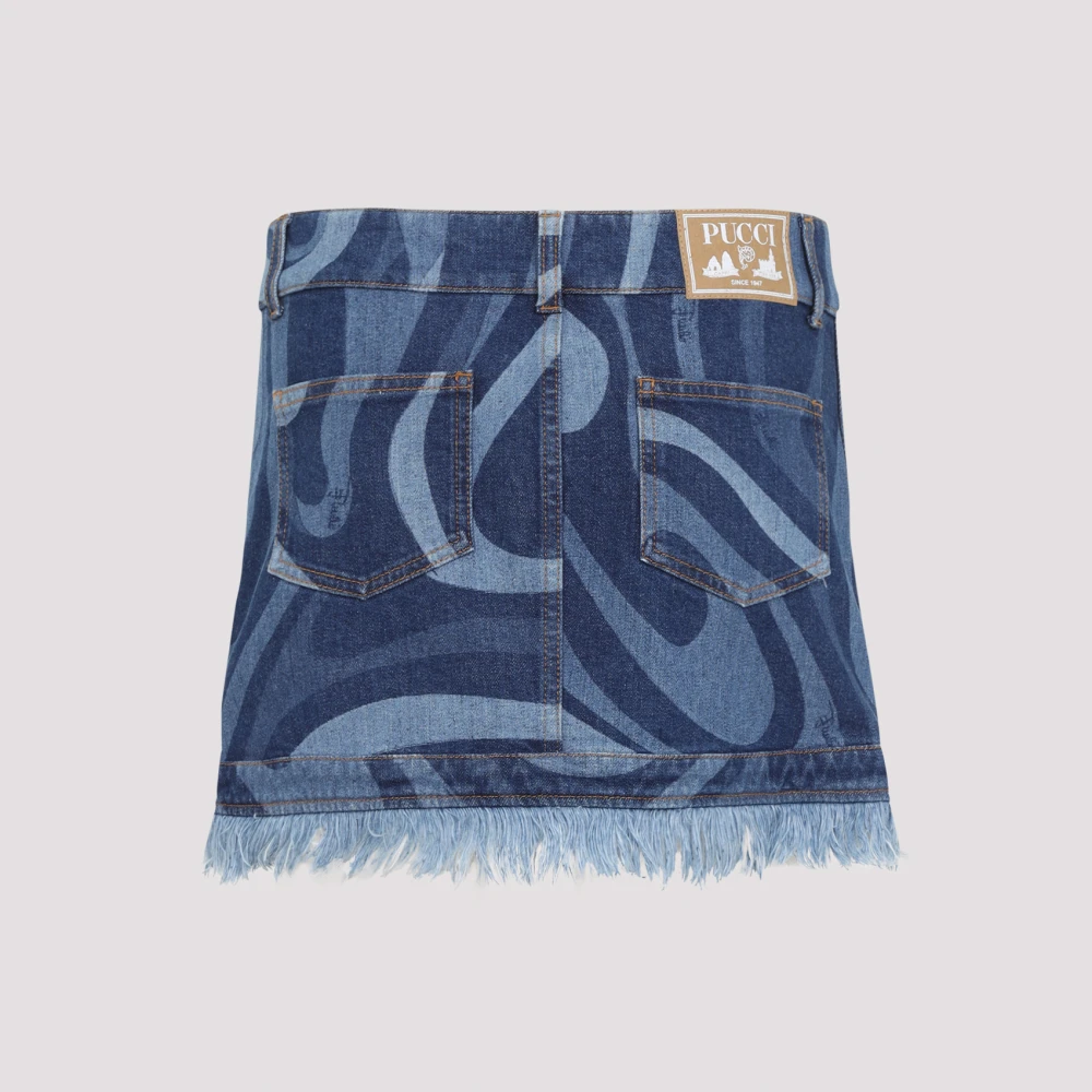 EMILIO PUCCI Denim Minirok Blue Dames