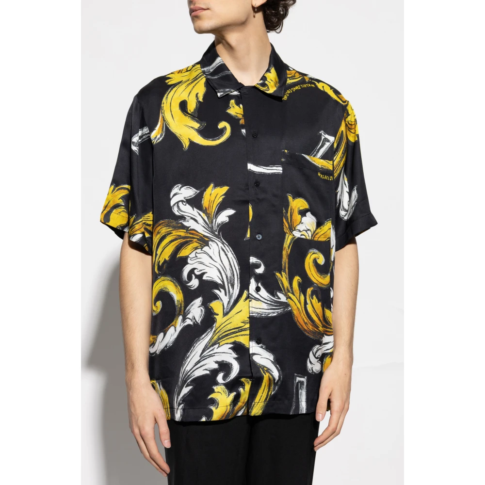 Versace Jeans Couture Shirt met logo Black Heren