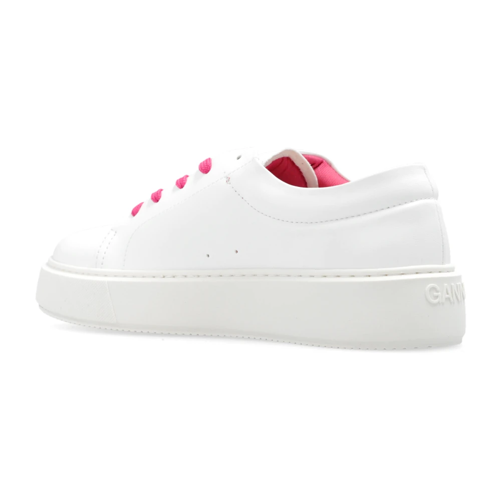 Ganni Sneakers met logo White Dames