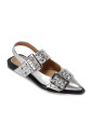 metallic-buckle-ballerina-flats