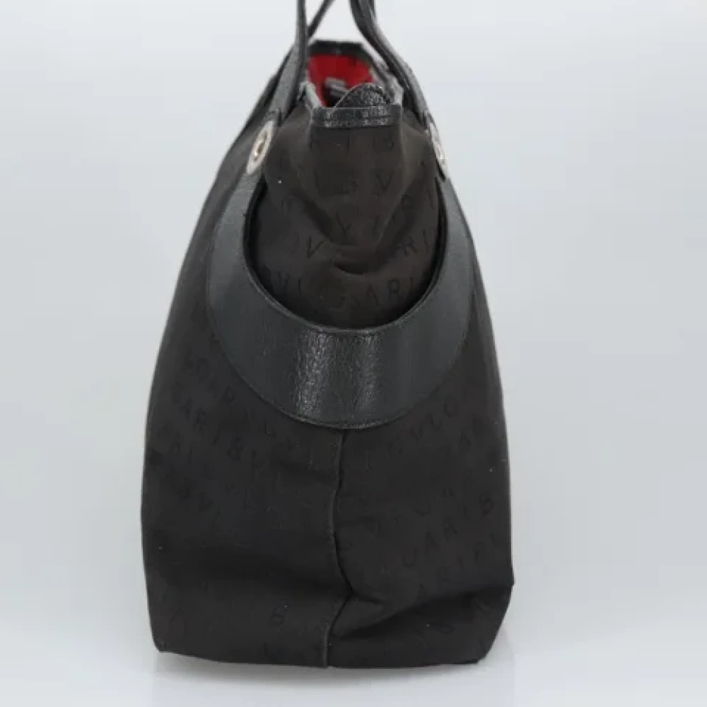 Bvlgari Vintage Pre-owned Canvas shoulder-bags Black Dames