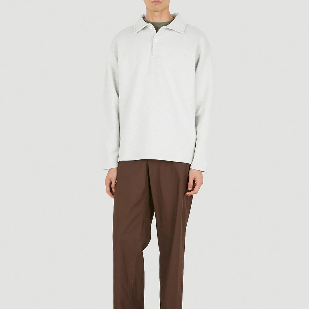 Another Aspect Organisch Katoenen Polo Shirt Gray Heren