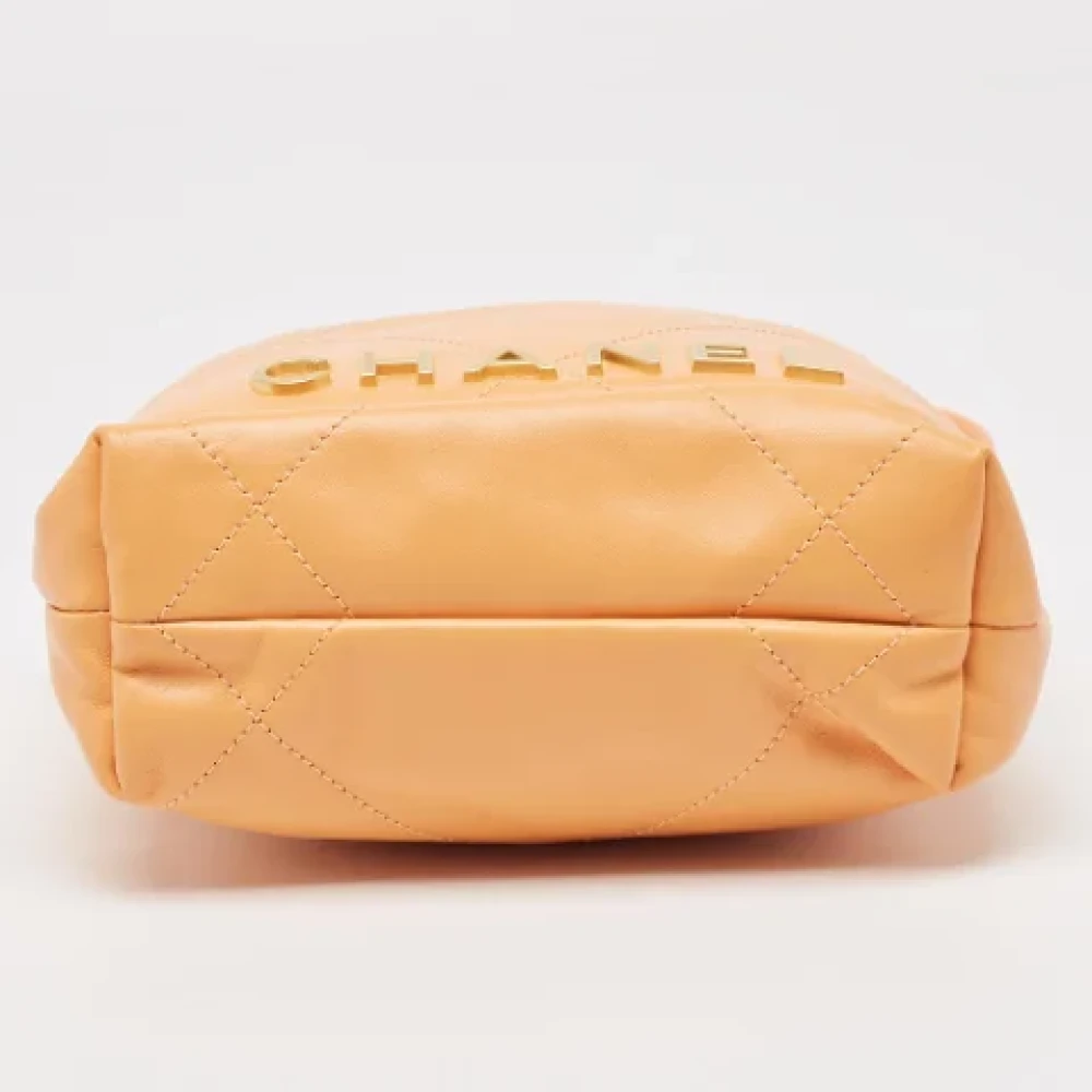 Chanel Vintage Pre-owned Leather chanel-bags Orange Dames