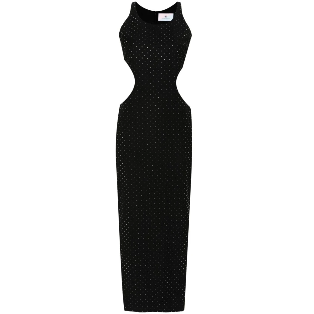 Chiara Ferragni Collection Zwarte jurken met 980 Strass Black Dames
