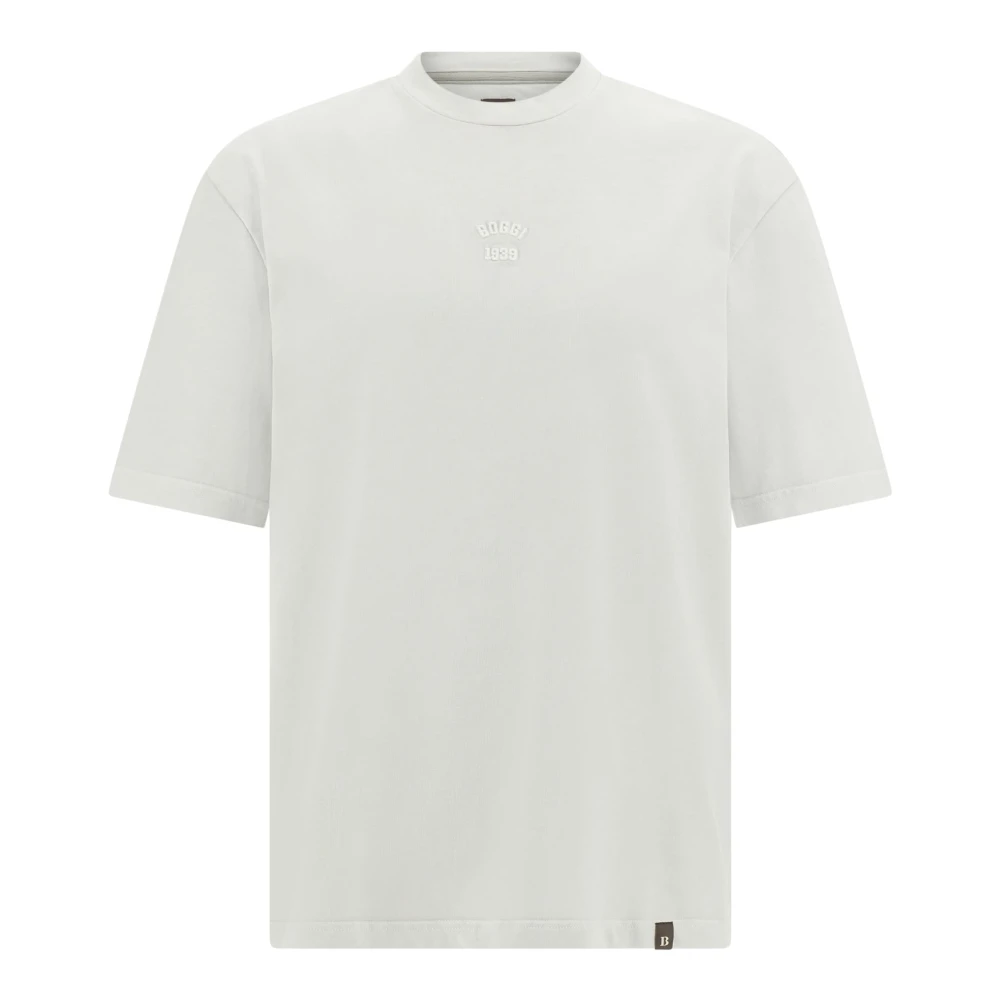 Boggi Milano Homme Bleu Tops, Taille: S T-Shirt En Jersey De Coton