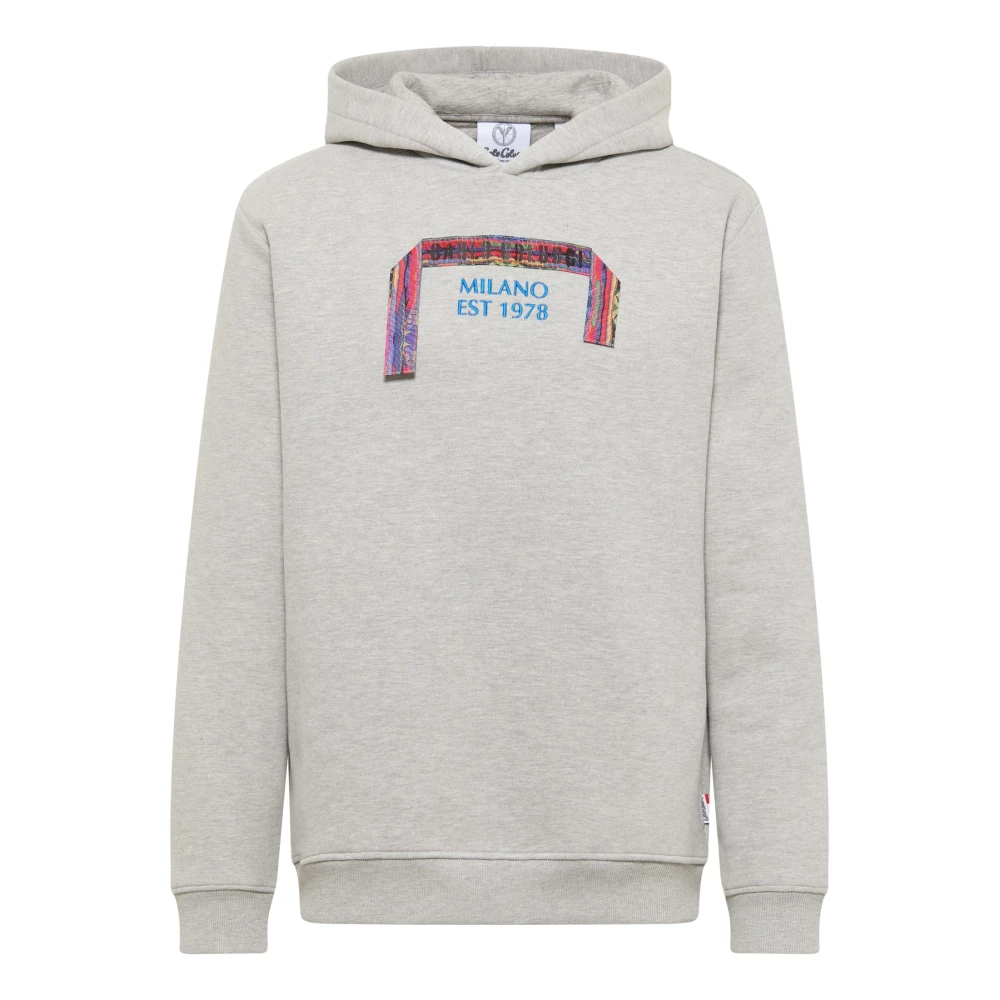 Carlo Colucci Men's Gray Sweatshirts & Hoodies - Hoodies - L - Sweatshirts & Hoodies