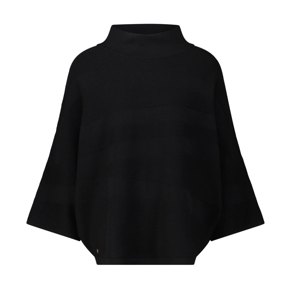 Joseph Ribkoff Gestreepte Batwing Mouw Top Black Dames