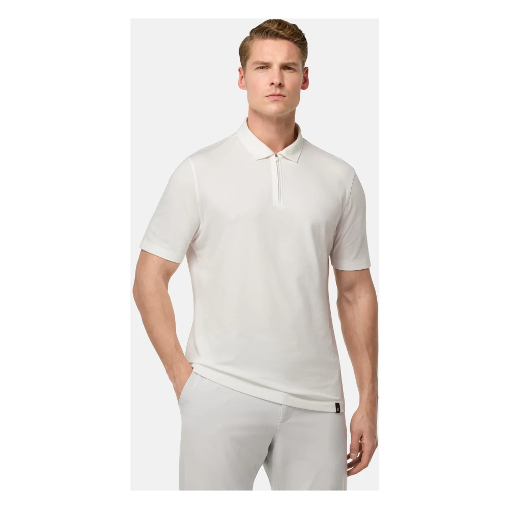 Boggi Milano B Tech S.Cafè High-Performance Piqué Polo Shirt Blue Heren