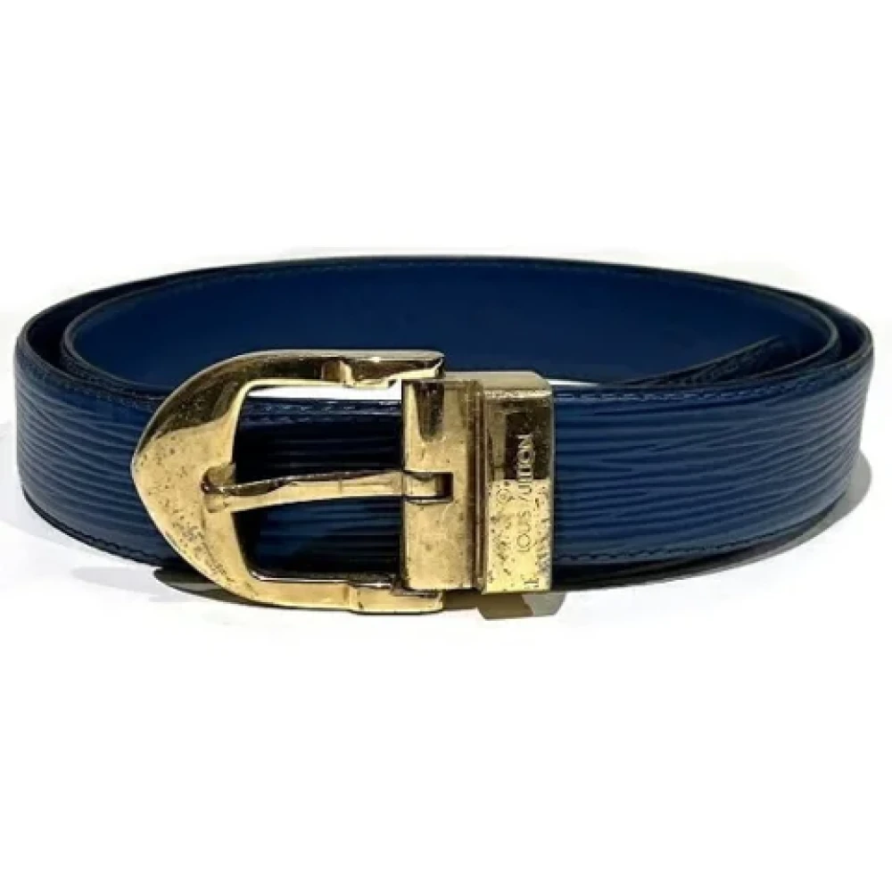 Louis Vuitton Vintage Pre-owned Leather belts Blue Unisex