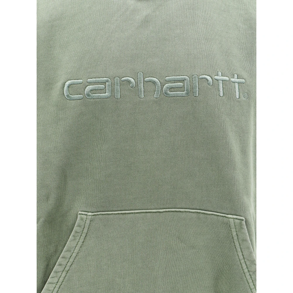 Carhartt WIP Geborduurd Logo Katoenen Sweatshirt Green Heren