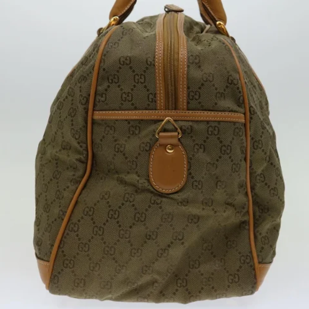 Gucci Vintage Pre-owned Canvas travel-bags Green Dames