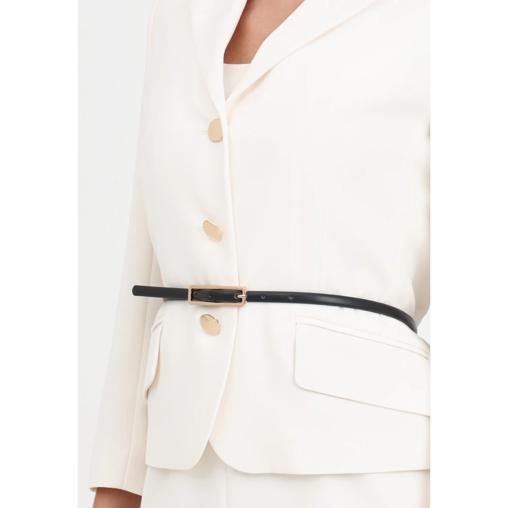 Max Mara Ivoor jas met gouden knopen White Dames