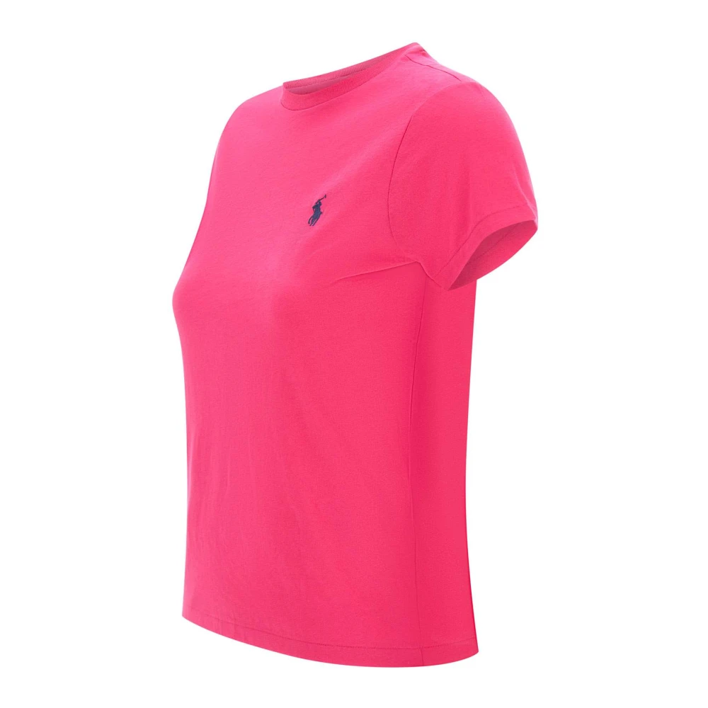 Polo Ralph Lauren Katoenen Classics T-shirt Cyclamen Midnight Blue Pink Dames