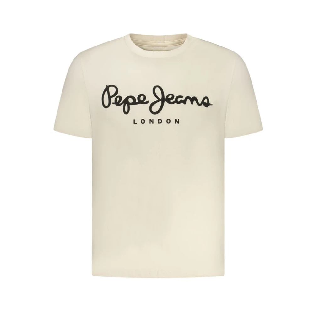 Pepe Jeans Men's Beige Cotton T-Shirt
