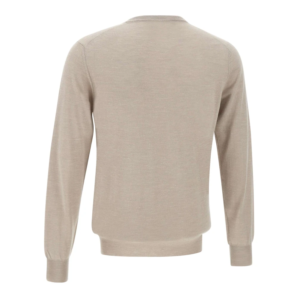 Filippo De Laurentiis Taupe Crew Neck Sweater Beige Heren