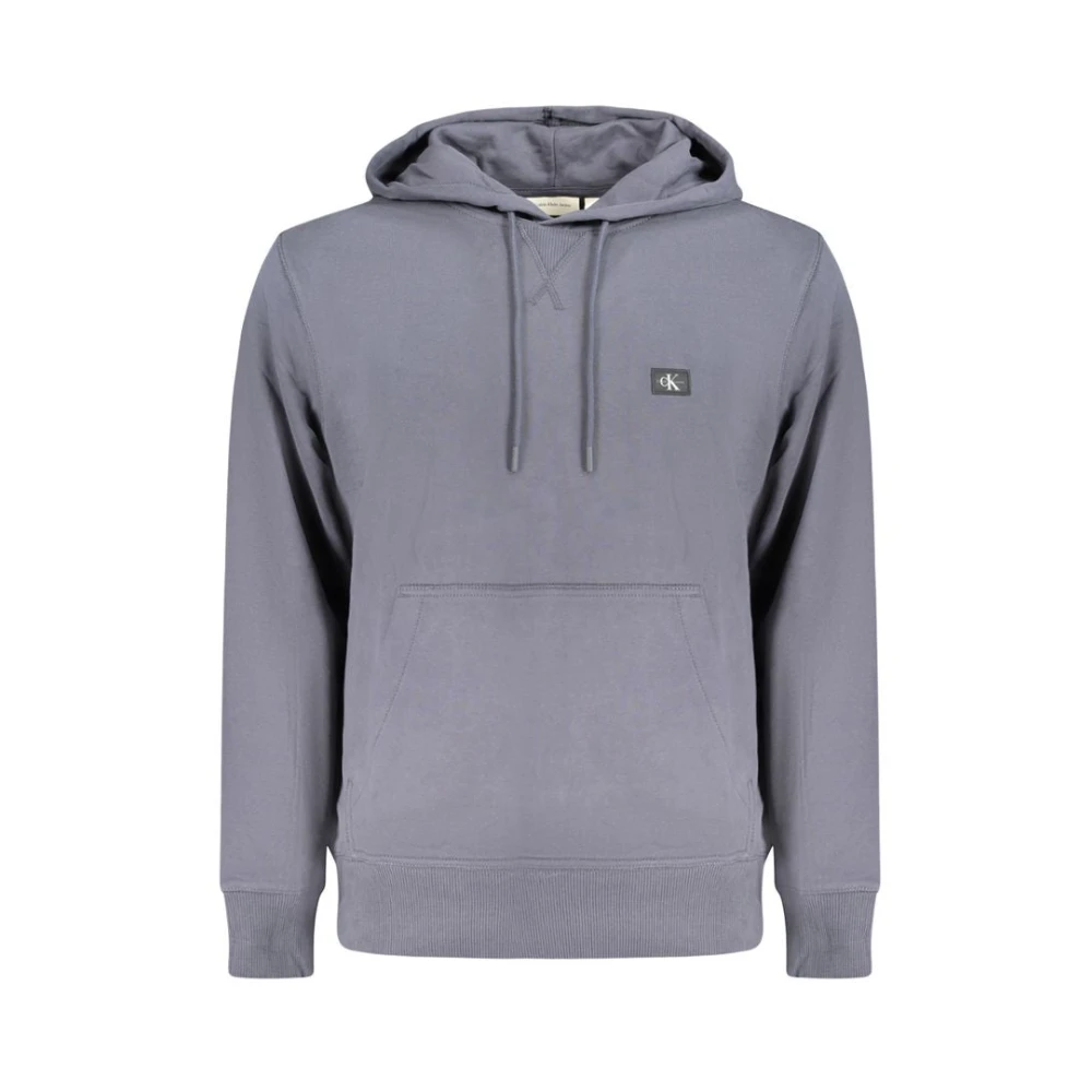 Calvin Klein Jeans, Herren, Pullover, Woven Label Hoodie, Blau, (L) - Bild 3