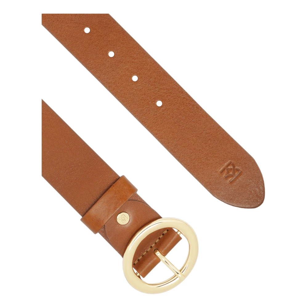 Kazar Leren riem met gouden gesp Brown Dames