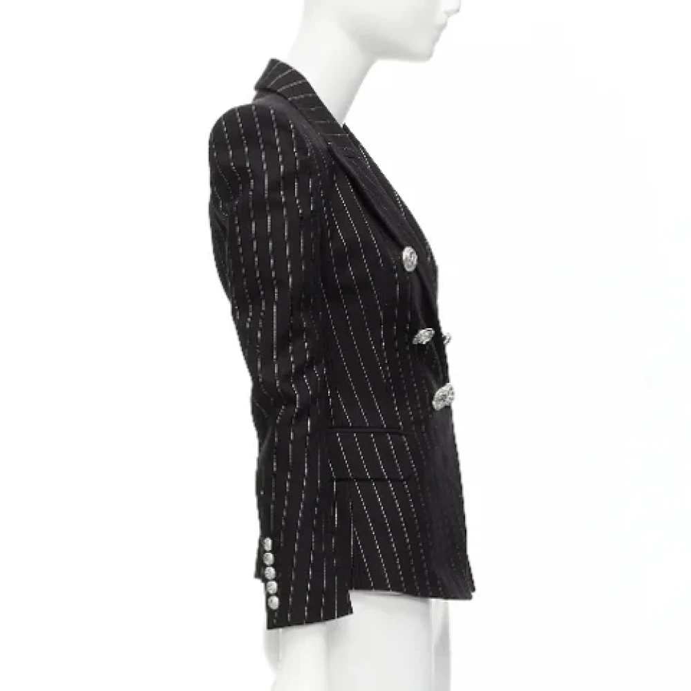 Balmain Pre-owned Cotton outerwear Black Dames