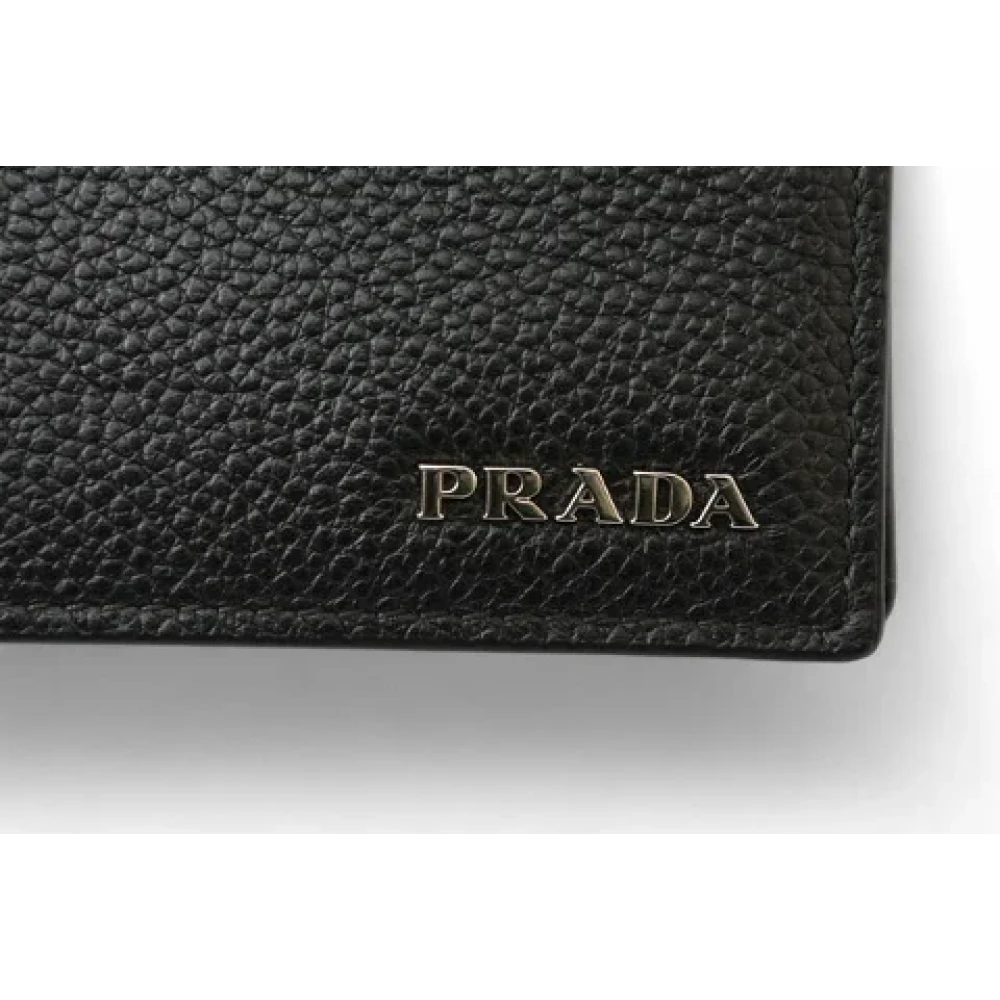 Prada Vintage Pre-owned Leather wallets Black Dames