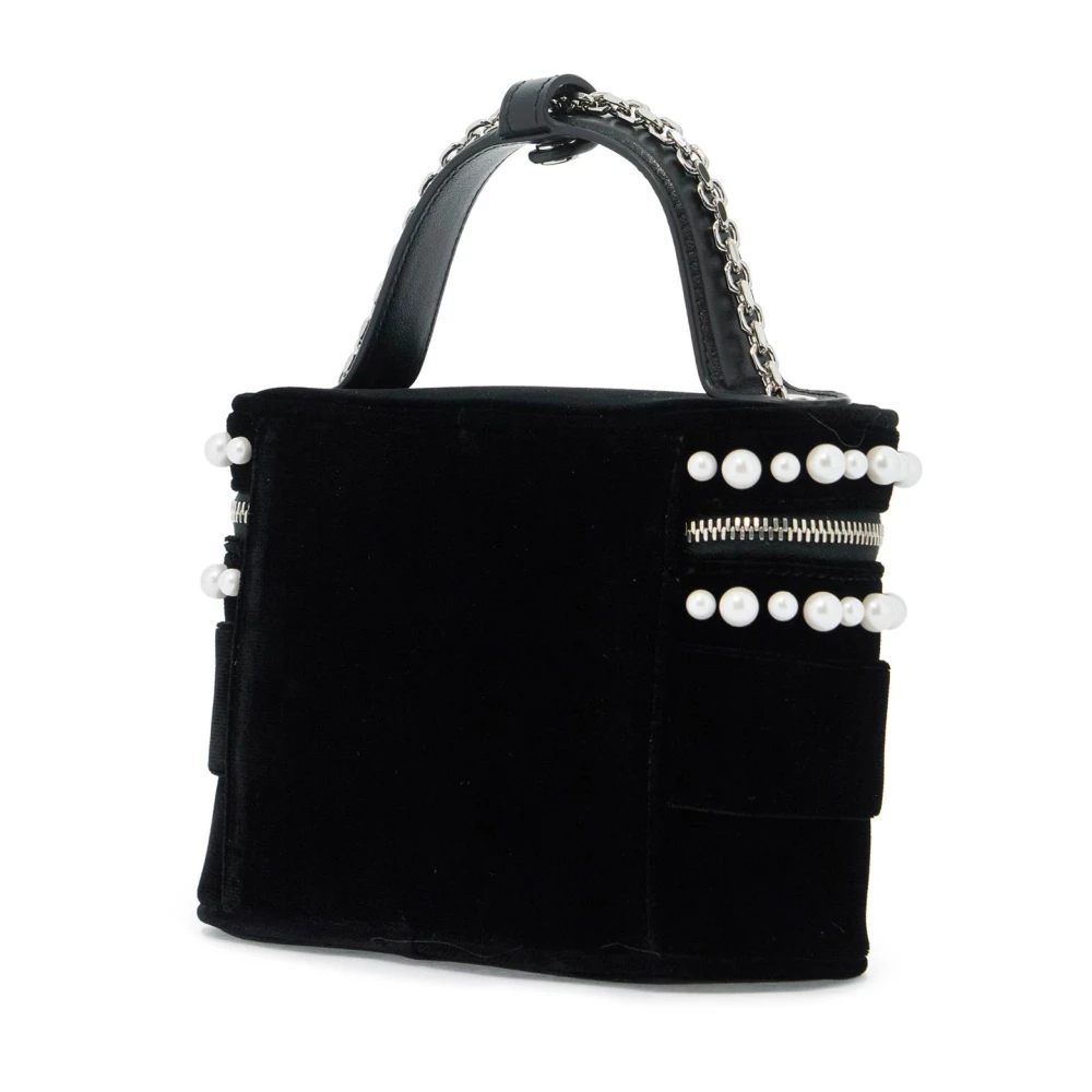 Roger Vivier Velvet Mini Vanity Handtas Black Dames