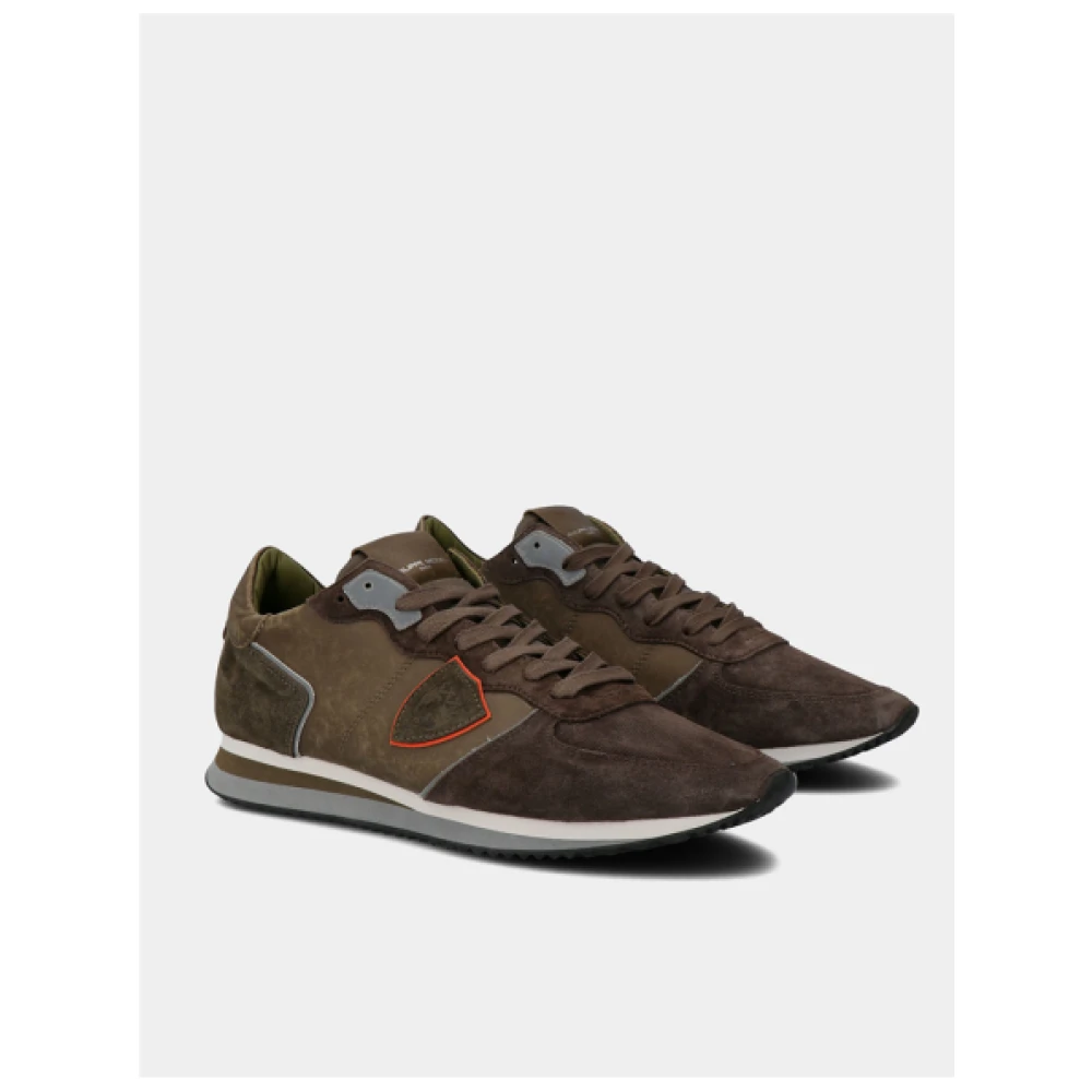 Philippe Model Tropez Mondial Militaire Mix Sneakers Brown Heren