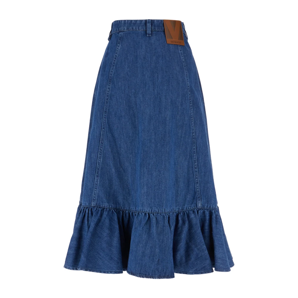 Valentino Garavani Elegante Gonne Rok voor Vrouwen Blue Dames