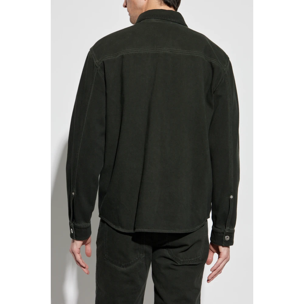 Burberry Denim shirt met zak Green Heren