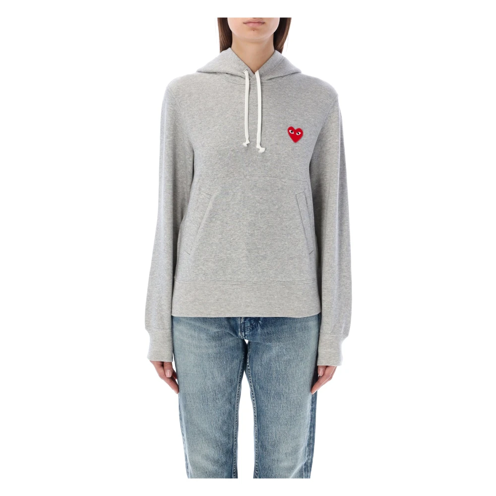 Comme des Garçons Rode Hart Hoodie Gray Dames
