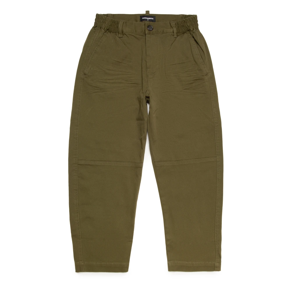 Dsquared2 Stretch Bomull Gabardine Chino Byxor Green, Pojke