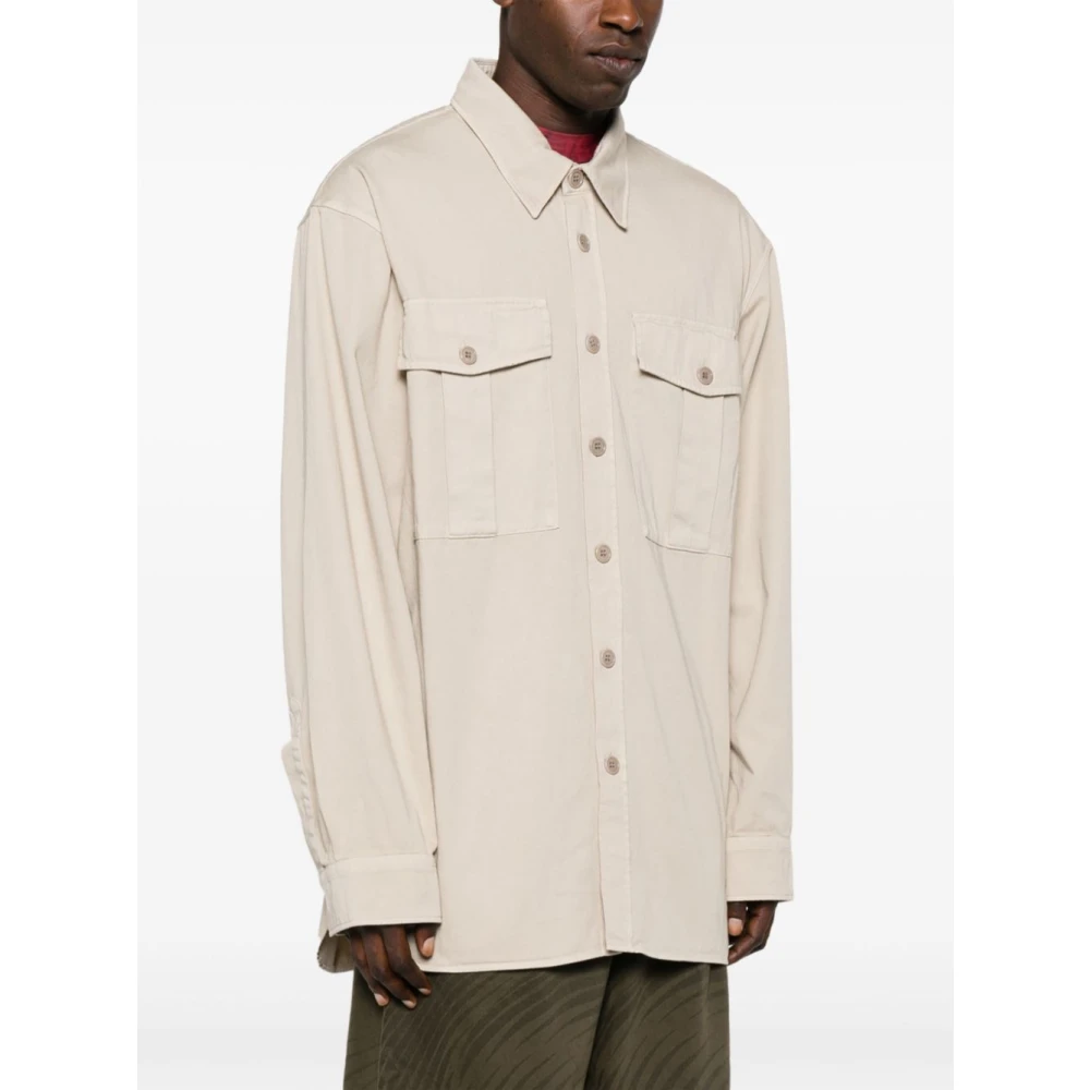 Dries Van Noten Crowsey Shirt Beige Heren