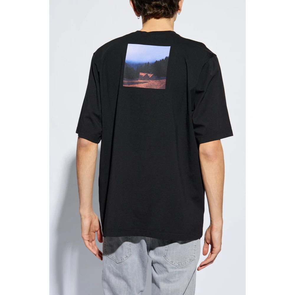 Dsquared2 T-shirt met logo Black Heren
