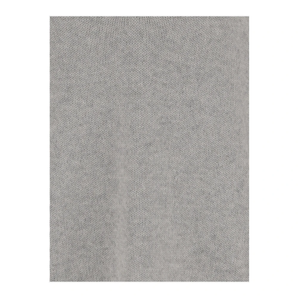 allude Grijze V-hals Gebreide Trui Sweater Gray Dames