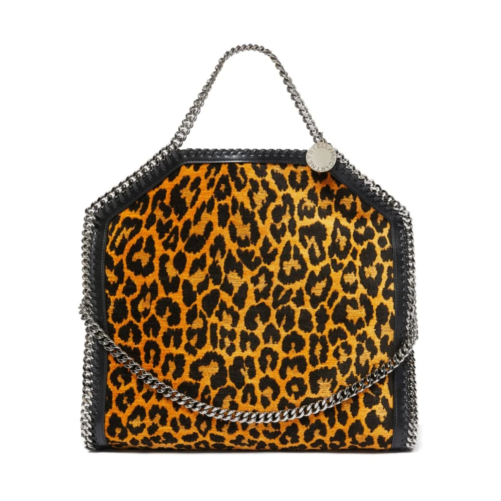 Stella Mccartney Dieren Jacquard Geweven Schoudertas met Kettinghandvatten Multicolor Dames