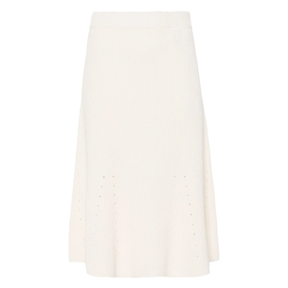 Joseph Women's White Midi Skirts, S, Linen Blend Casual Skirt