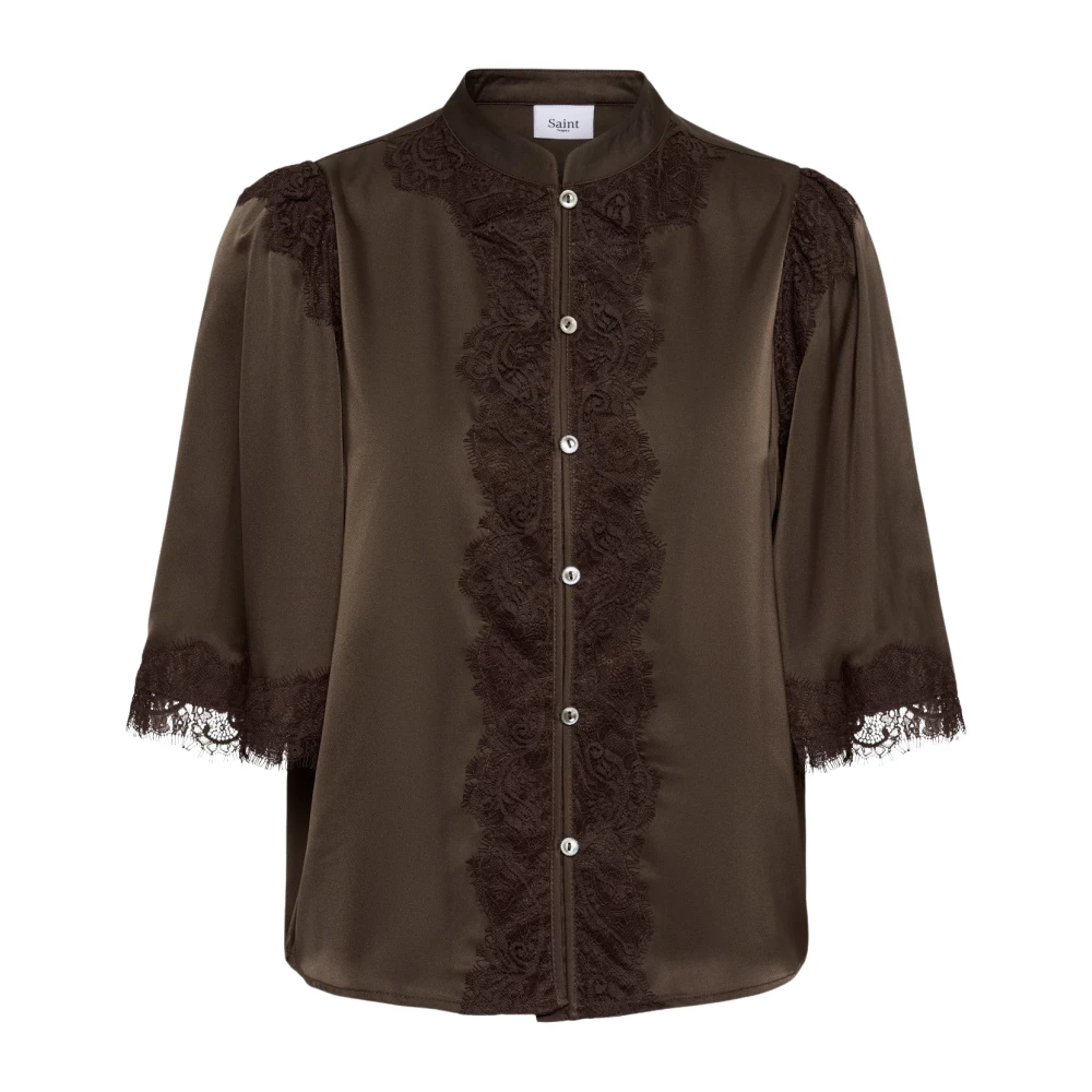 Saint Tropez , Damen, Blusen & Hemden, Braun, M