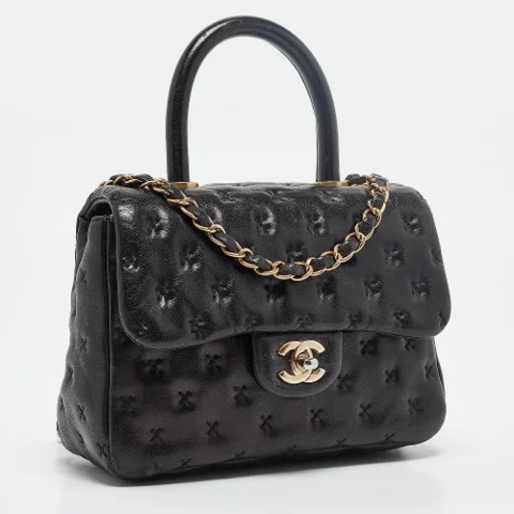 Chanel Vintage Pre-owned Leather handbags Black Dames
