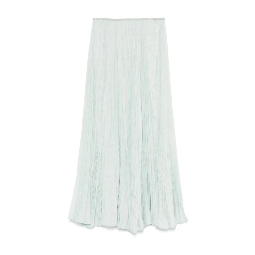 Forte Forte Women's Blue Midi Skirts,, Pleated Saragon Skirt Small