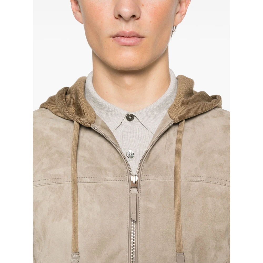 Tom Ford Suède en Wol Ritsjas Brown Heren