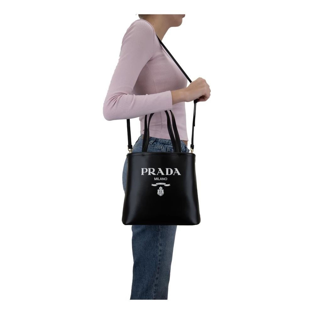 Prada Stijlvolle Dames Schoudertas Black Dames