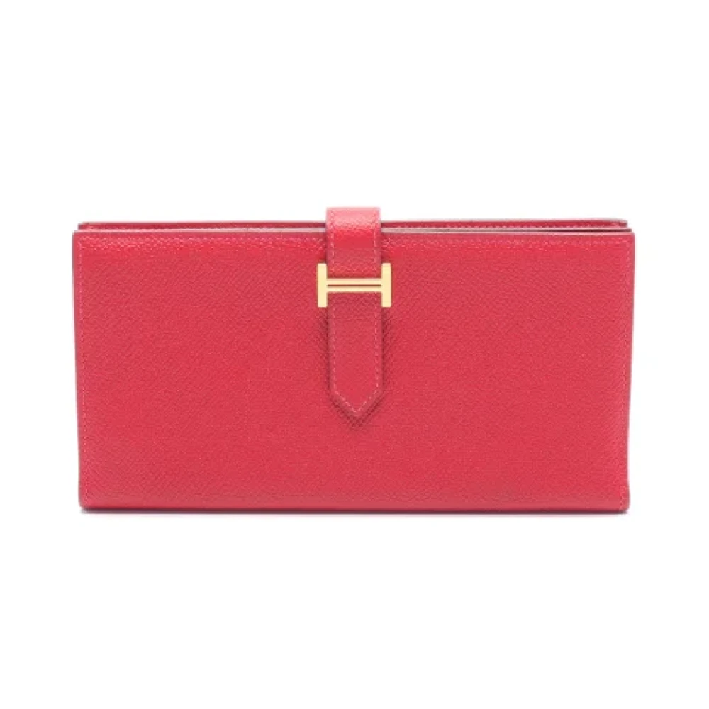 Hermès Vintage Pre-owned Fabric wallets Red Dames