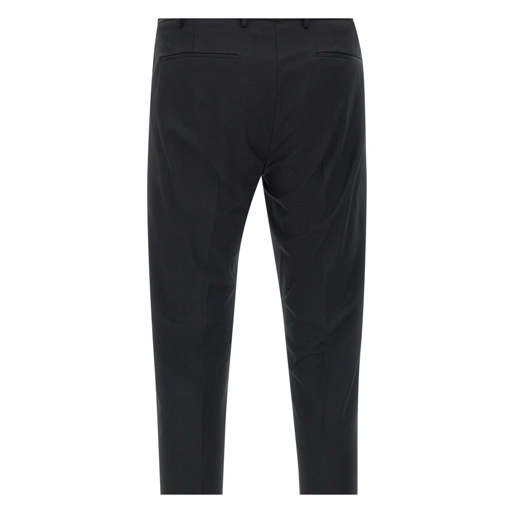 PT Torino Zwarte Stretch Katoen Satijnen Broek Black Heren