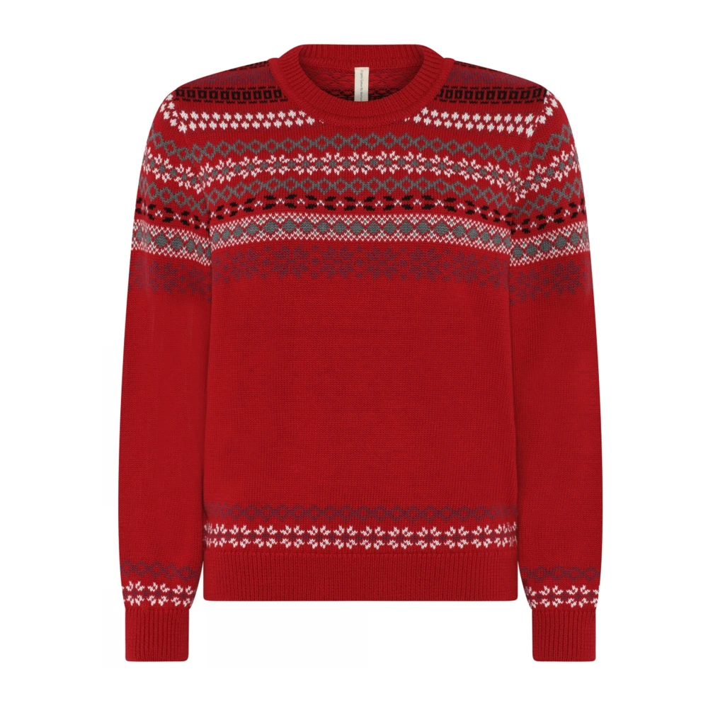 Skovhuus Klassieke Jaquard Pullover Blouse Red Dames