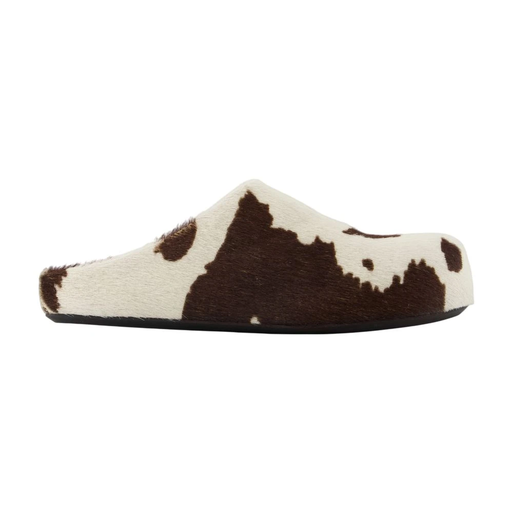 Marni Vrouw Wit Schoenen Dames, 39 Eu, Leer, Fussbett Mules