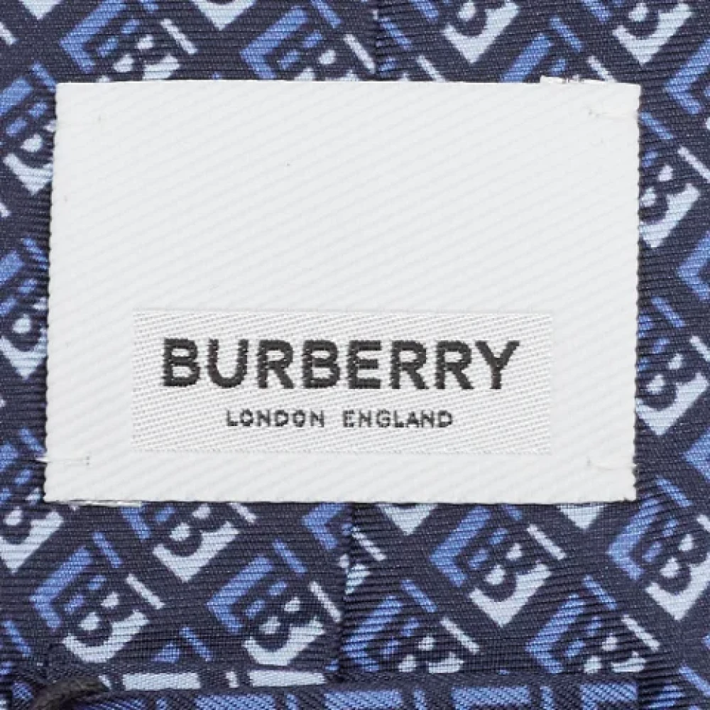 Burberry Vintage Pre-owned Silk home-office Blue Heren