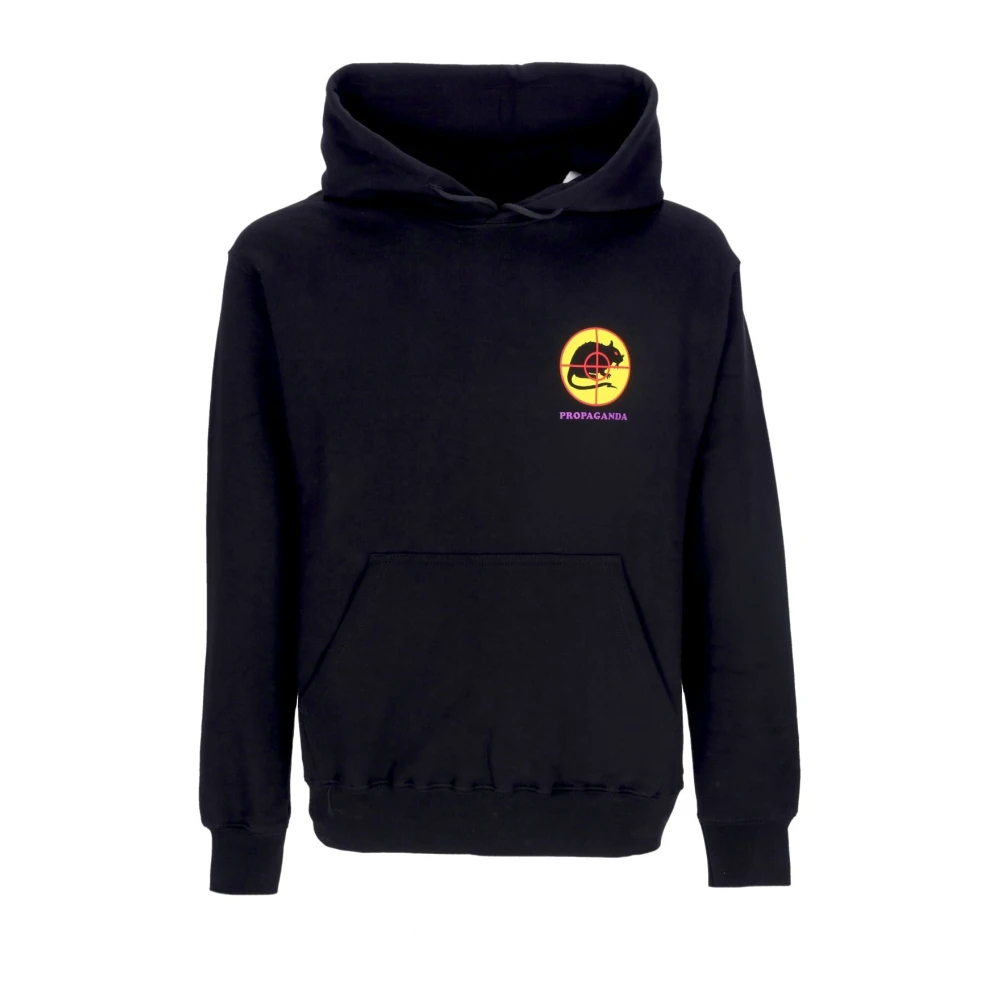 Propaganda Zwarte hoodie met kangoeroezak Black Heren