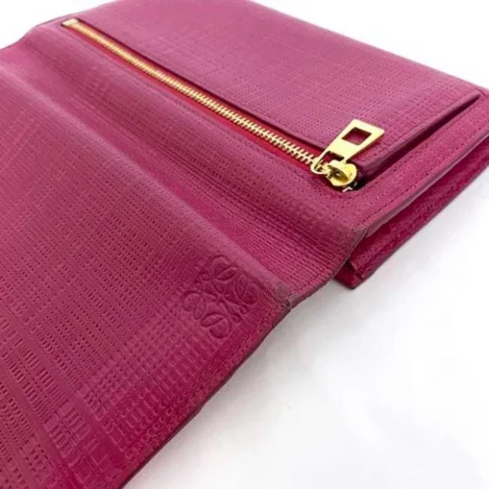Loewe Pre-owned Leather wallets Pink Dames