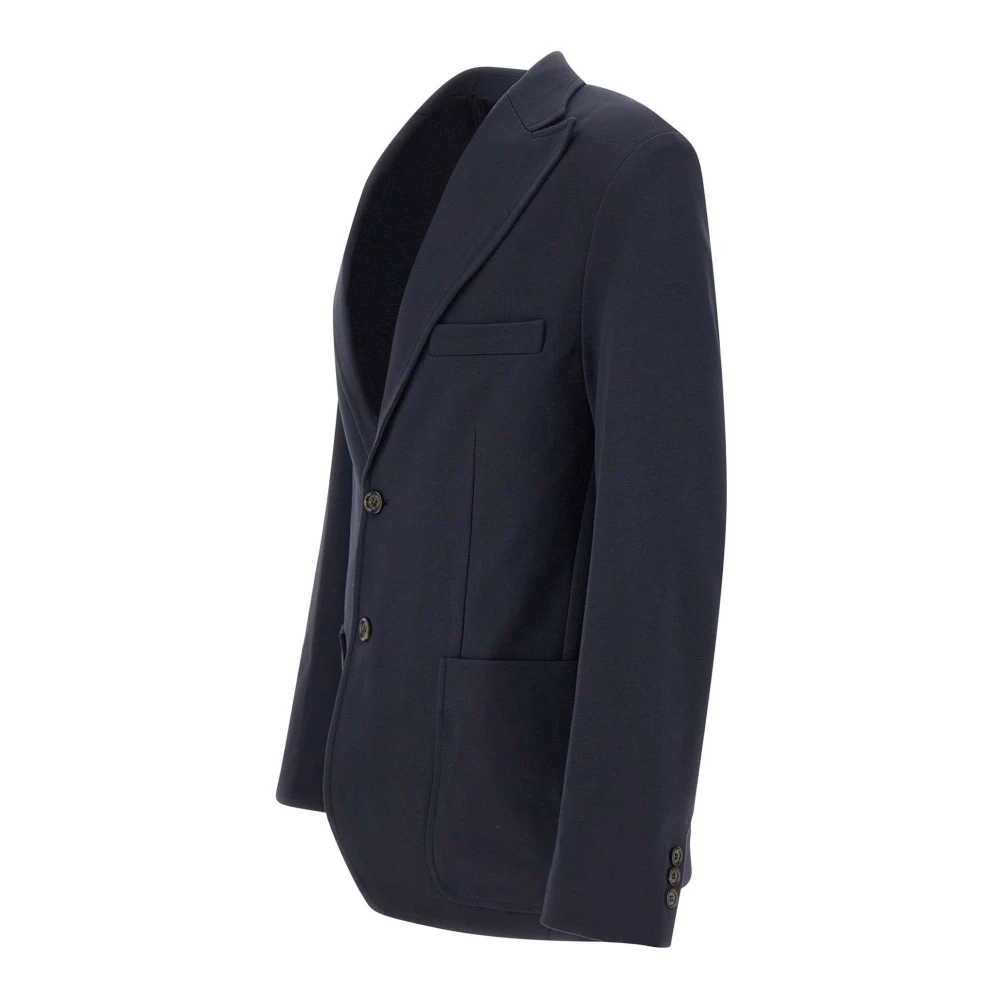 Paolo Pecora Blauwe Herenblazer met Piekrevers Blue Heren