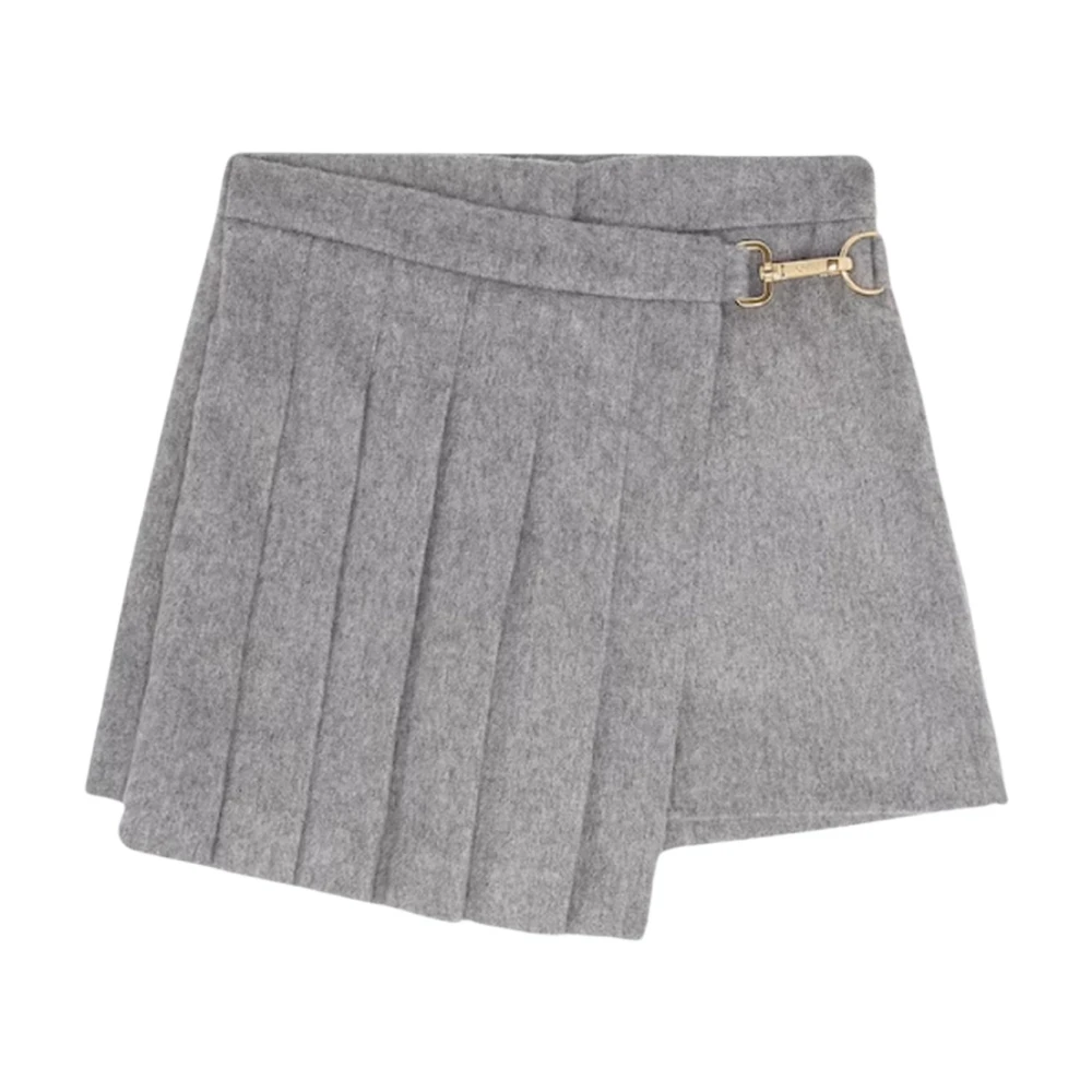 Fendi Grå Flanell Plisserade Shorts Gray, Flicka